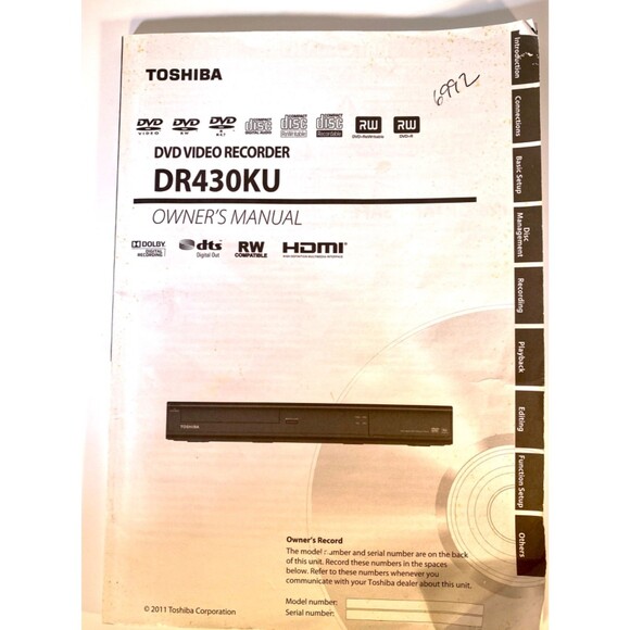 Toshiba DR430KU DVD Recorder / Player + Remote Control/Tested - Picture 7 of 8